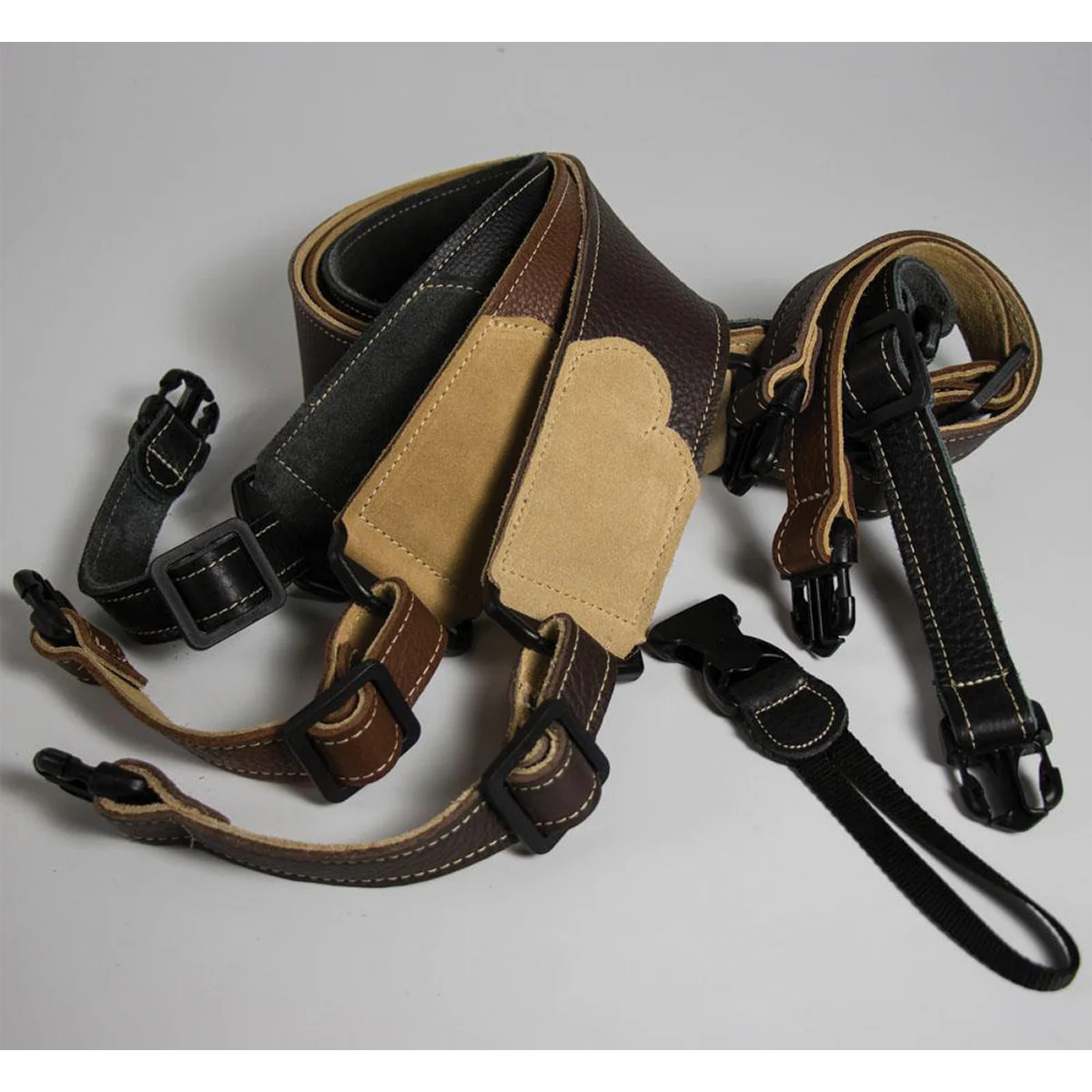 Franklin 2.5 Inch Banjo Black Glove Leather with Suede End Strap - Image 2