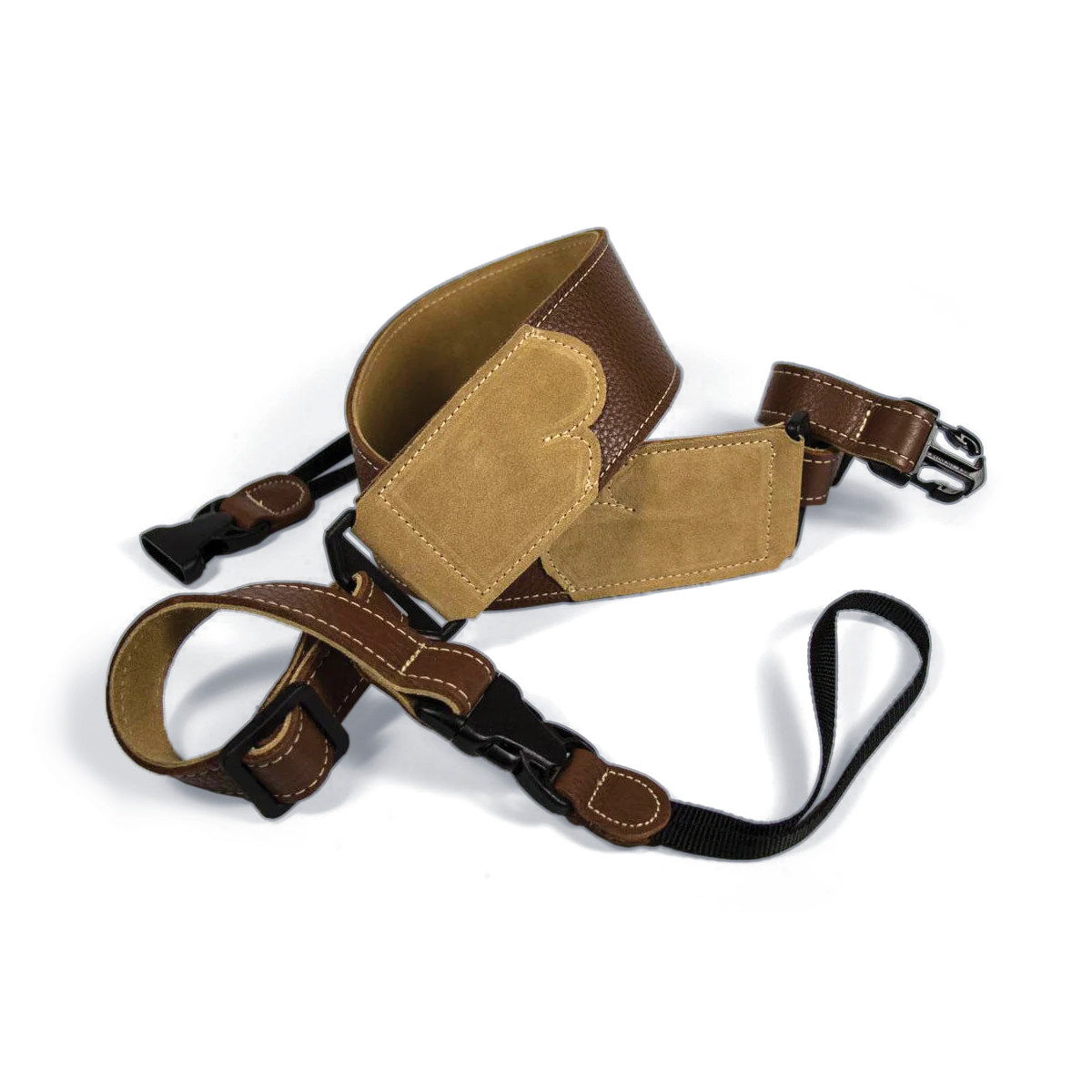 Franklin 2.5 Inch Banjo Caramel Glove Leather with Suede End Strap