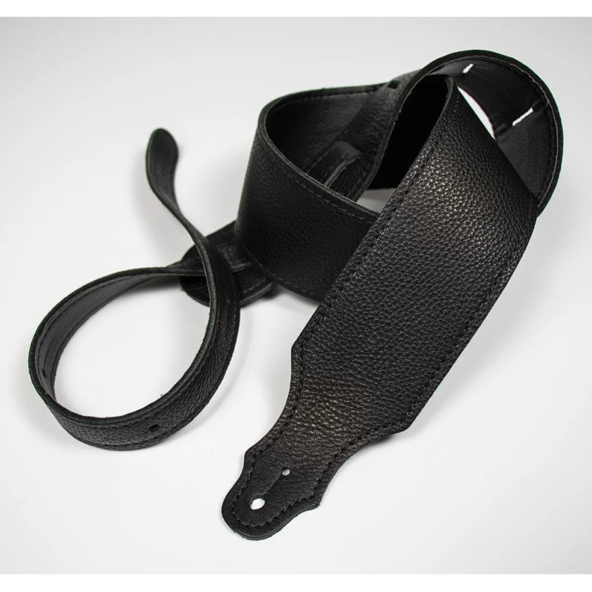Franklin 2.5 Inch Black Purist Leather Strap with Buck Backing