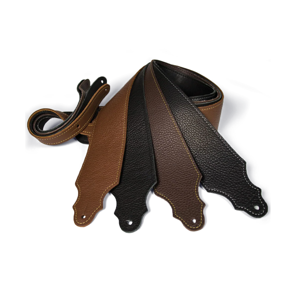 Franklin 2.5 Inch Caramel Purist Leather Strap with Buck Backing - Image 2