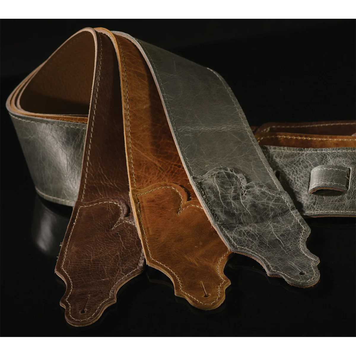Franklin 3 Inch Jackson Hole Cognac Aged Leather Strap - Image 4