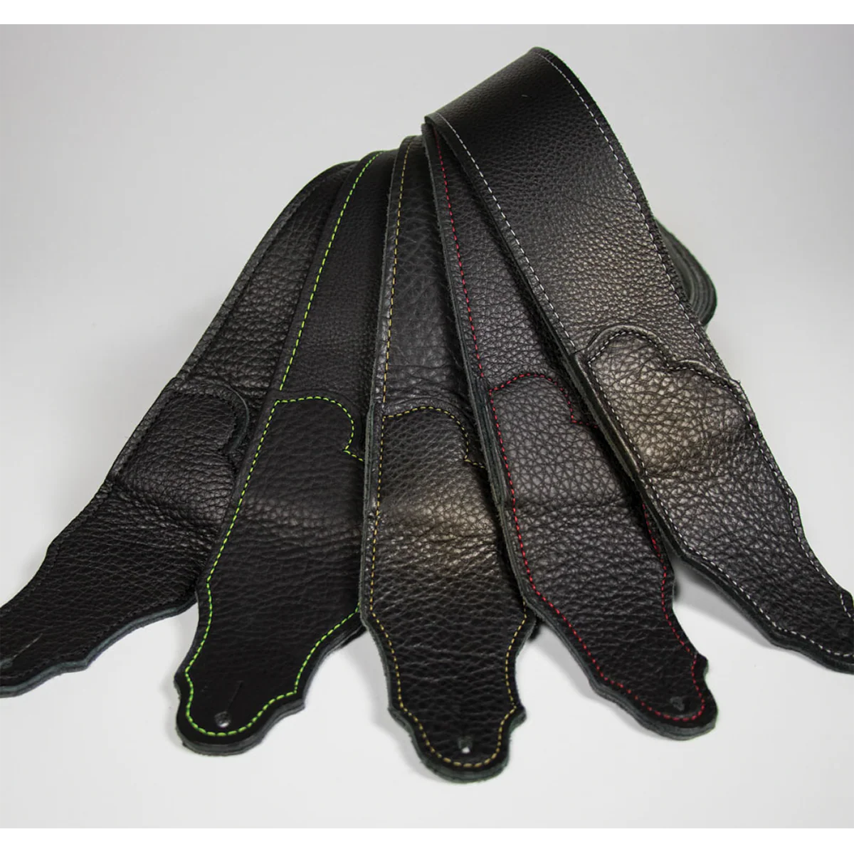 Franklin Original 2.5 Inch Black Glove Leather with Silver Stitching - Image 2