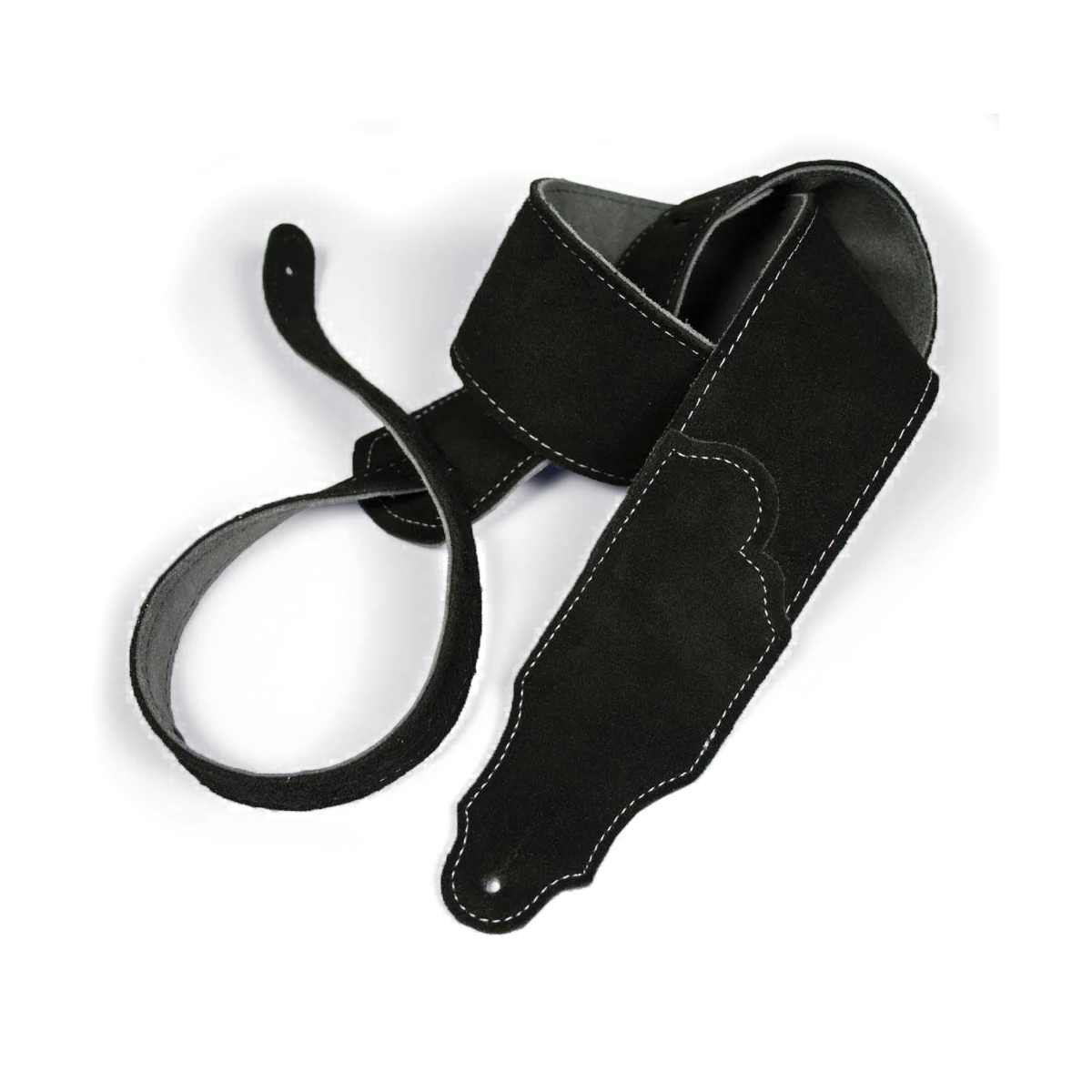 Franklin Original 2.5 Inch Black Suede with Silver Stitching