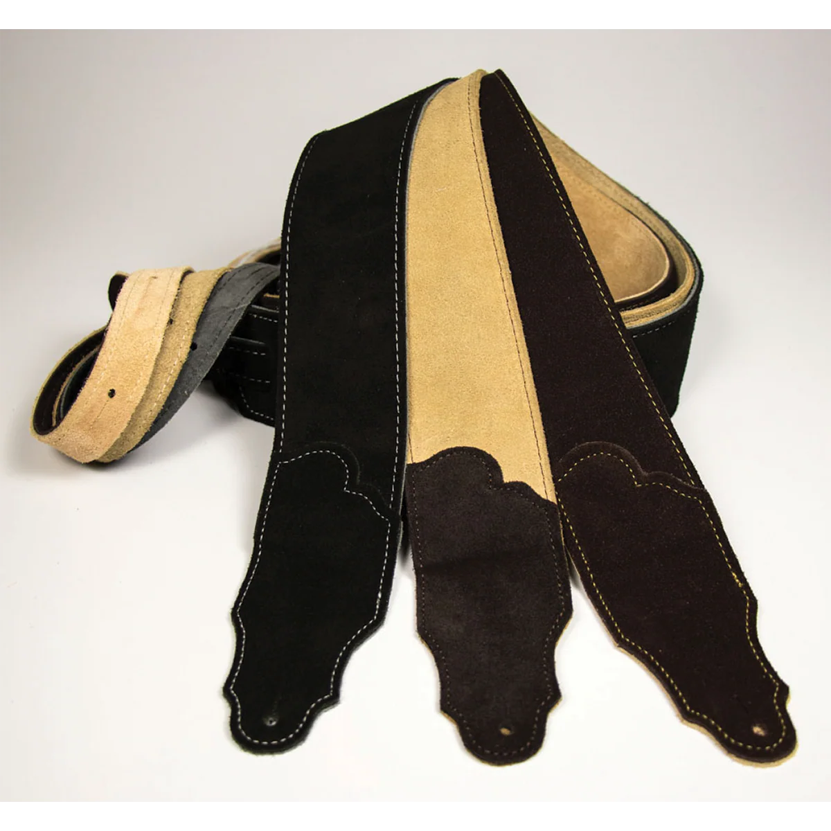 Franklin Original 2.5 Inch Black Suede with Silver Stitching - Image 2