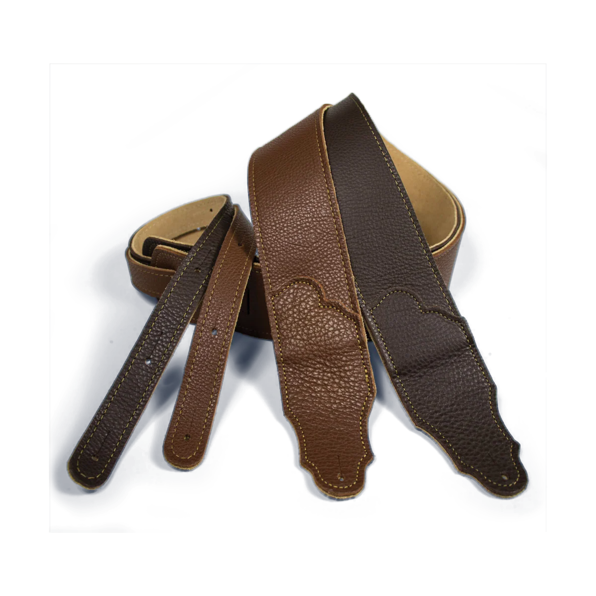 Franklin Original 2.5 Inch Chocolate Glove Leather with Gold Stitching - Image 2