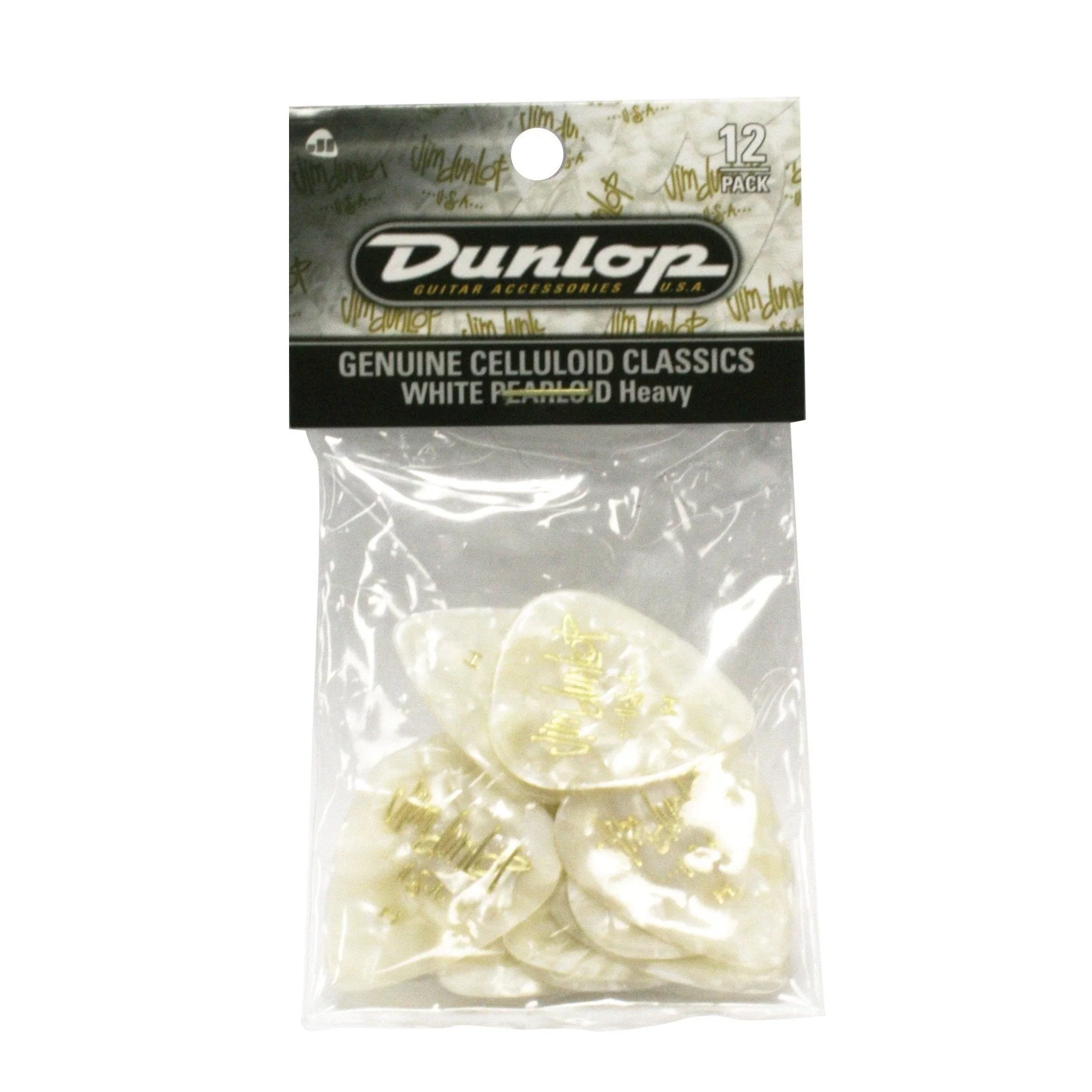 Jim Dunlop Heavy Pick Player Pack Celluloid Classics 12 Pack