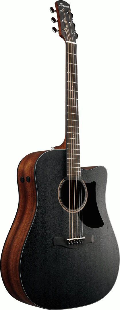 Ibanez AAD190CE Weathered Black Open Pore Acoustic Guitar - Image 3