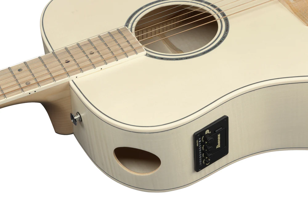 Ibanez AAD77M1E Open Pore Antique White Acoustic Guitar - Image 3
