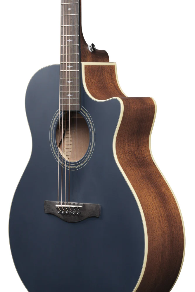 Ibanez AE100DBF Electro Acoustic Guitar Dark Tide Blue Flat - Image 5