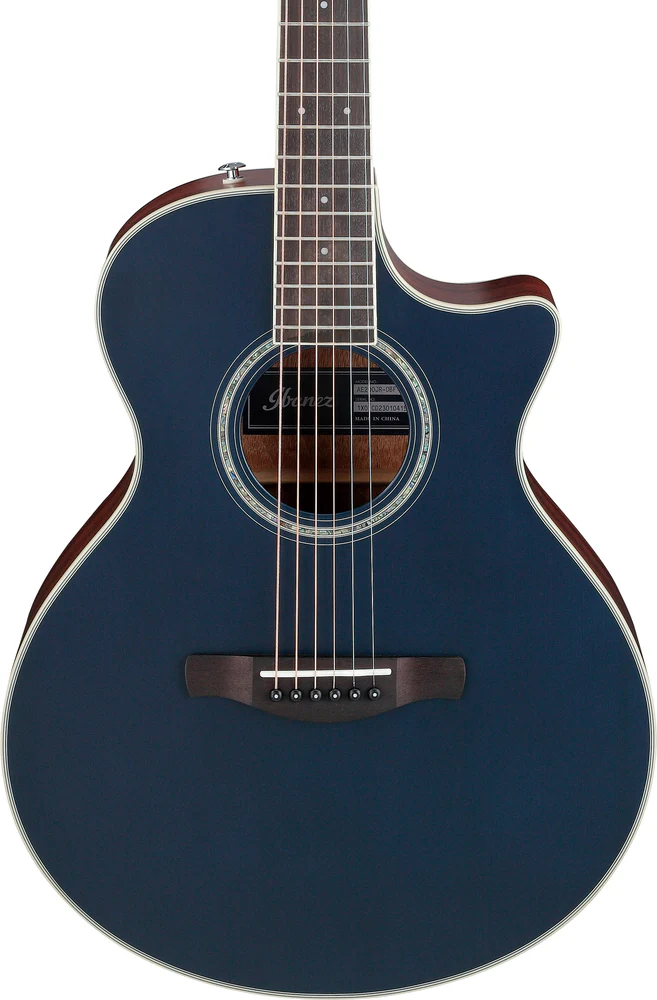 Ibanez AE200JRDBF Electro Acoustic Guitar Dark Tide Blue Flat - Image 3