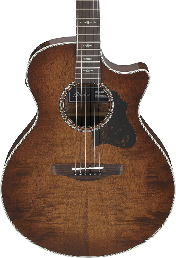 Ibanez AE340FMHMHS Electro Acoustic Guitar Mahogany Sunburst High Gloss - Image 3