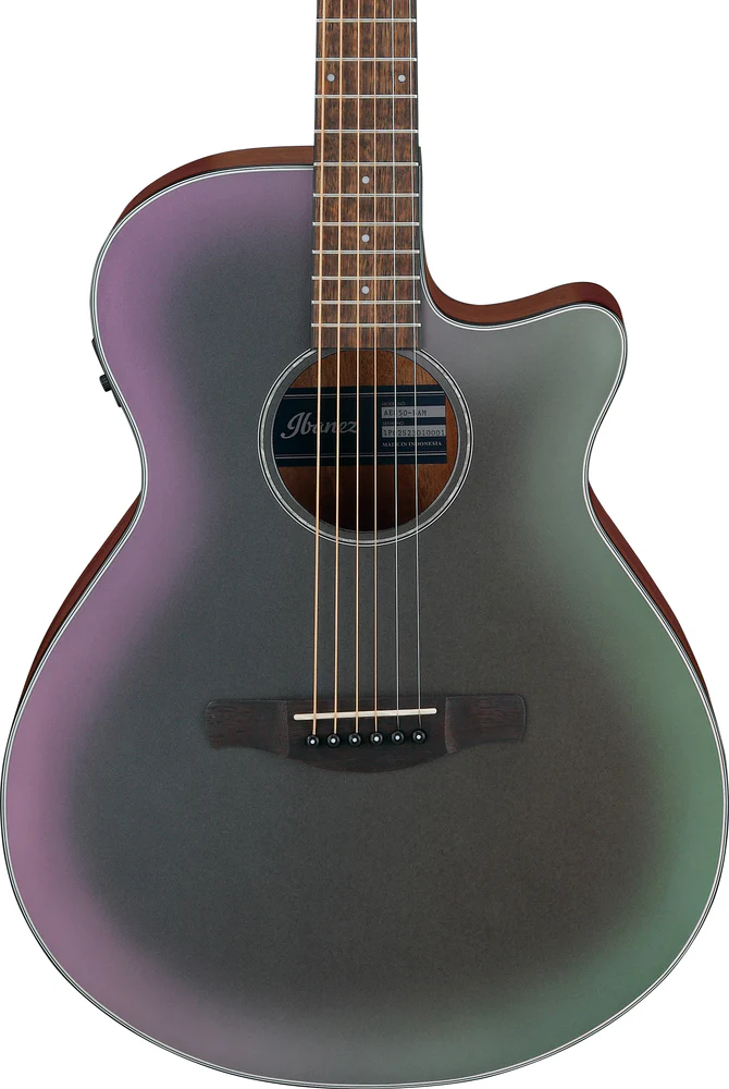 Ibanez AEG50 Black Aurora Burste Matte Electro Acoustic Guitar - Image 2
