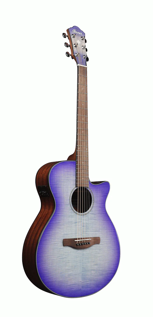 Ibanez AEG70 Purple Iris Burst High Gloss Acoustic Guitar - Image 3