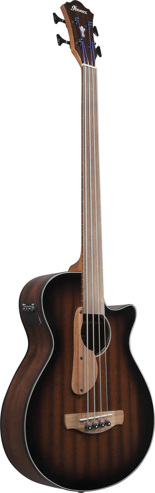 Ibanez AEGB24FEMHS Electro Acoustic Bass Guitar Mahogany Sunburst High Gloss