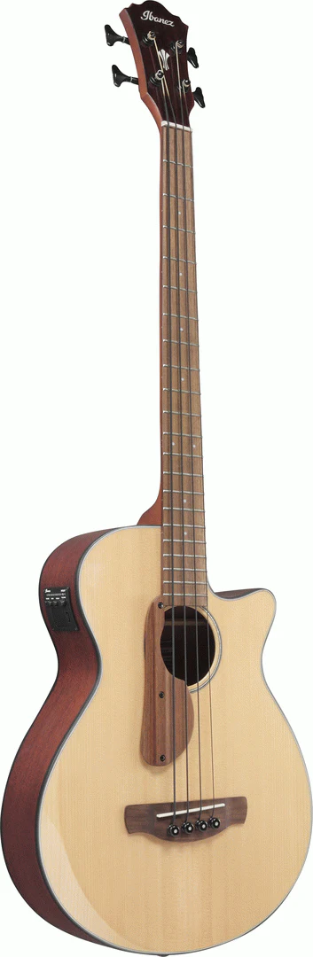Ibanez AEGB30E Natural High Gloss Artcore Bass - Image 3