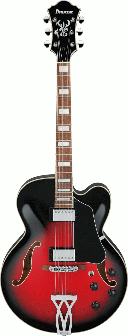 Ibanez AF75 Transparent Red Sunburst Artcore Guitar