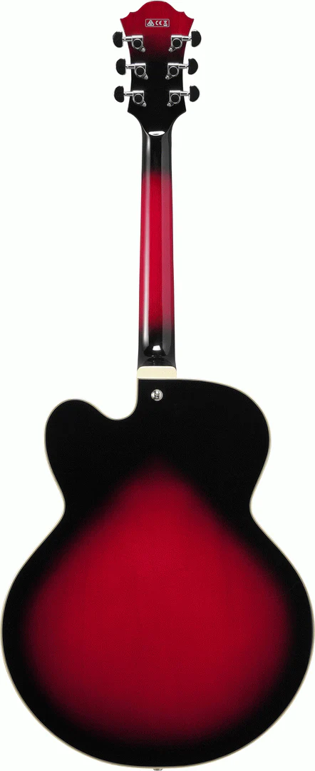 Ibanez AF75 Transparent Red Sunburst Artcore Guitar - Image 2