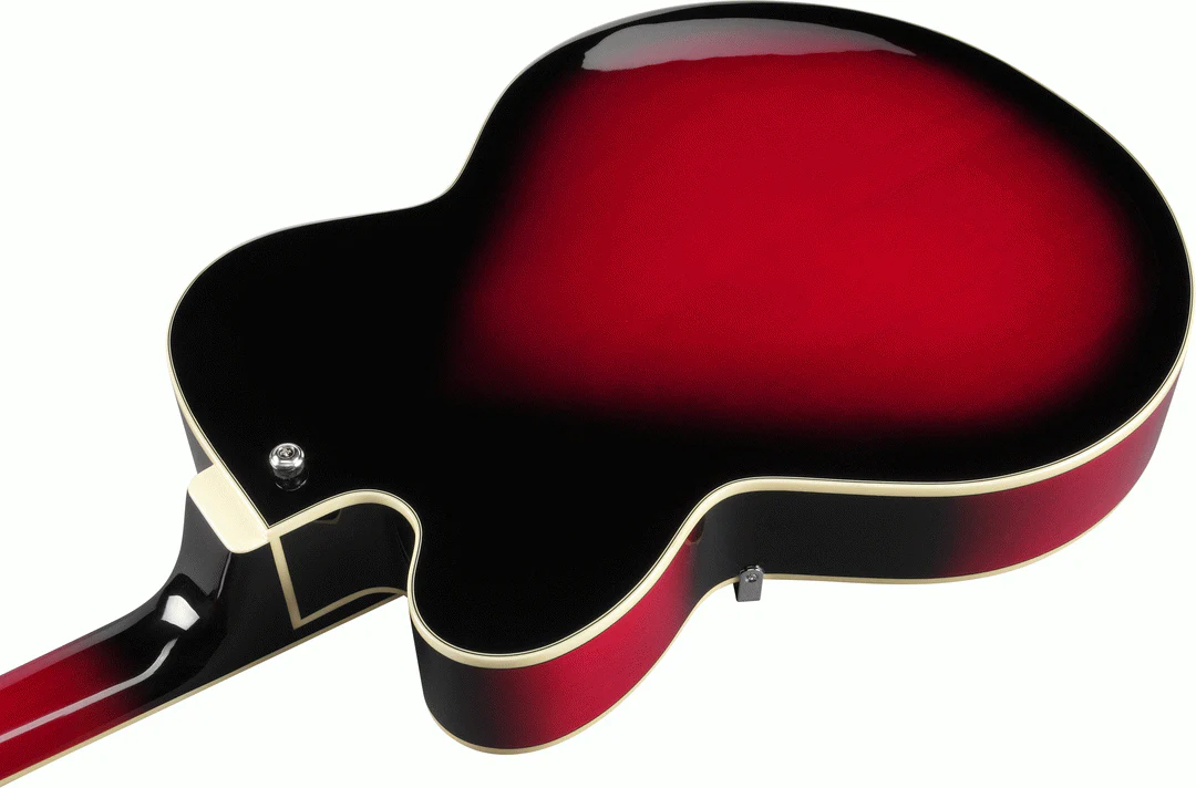 Ibanez AF75 Transparent Red Sunburst Artcore Guitar - Image 4