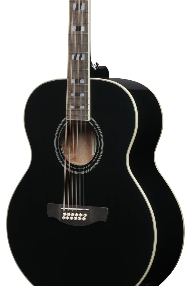 Ibanez AJ7012M1E Black High Gloss Acoustic Guitar - Image 3