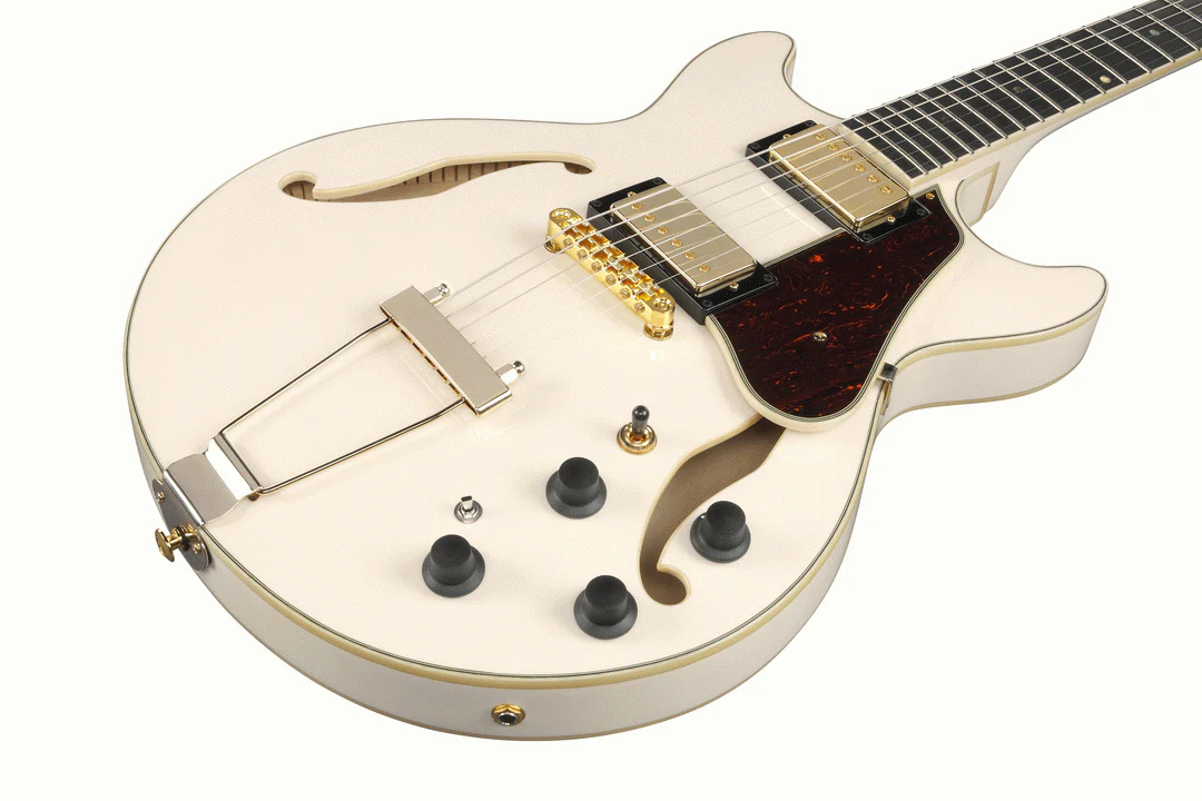 Ibanez AMH90 Ivory Artcore Guitar - Image 4