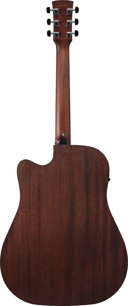 Ibanez AW247CEWKH Electro Acoustic Guitar Weathered Black Open Pore Top, Open Pore Natural Back and Sides - Image 2