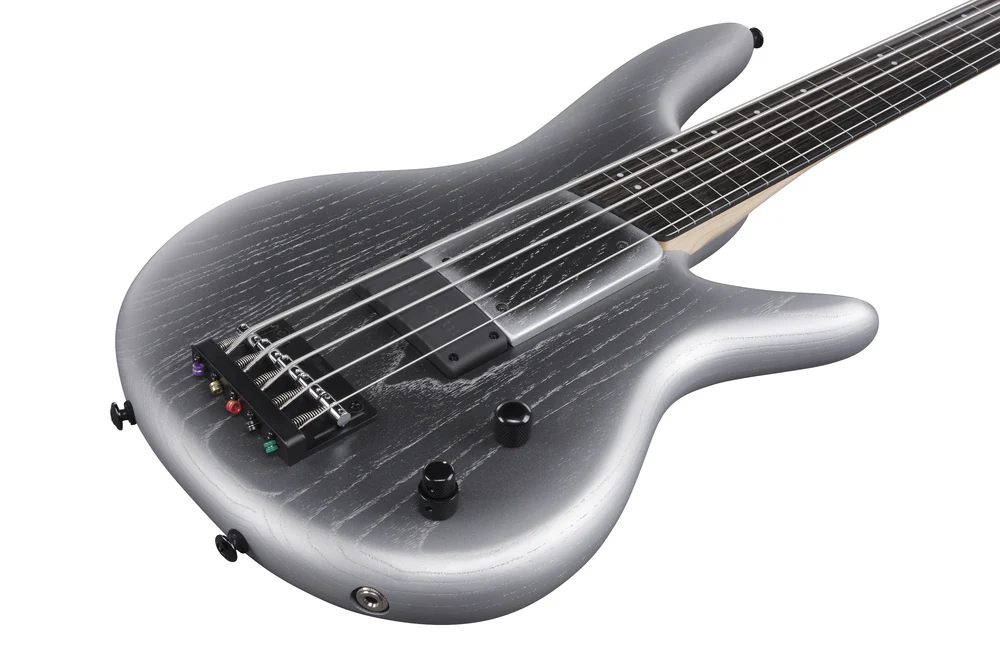 Ibanez GWB25THSWF 5 String Electric Bass Guitar Silver Wave Burst Flat - Image 4