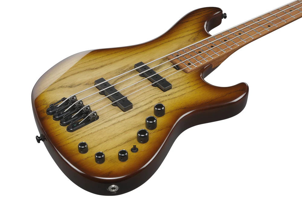 Ibanez MDM1300 Natural Stained Amber Burst Electric Bass - Image 3