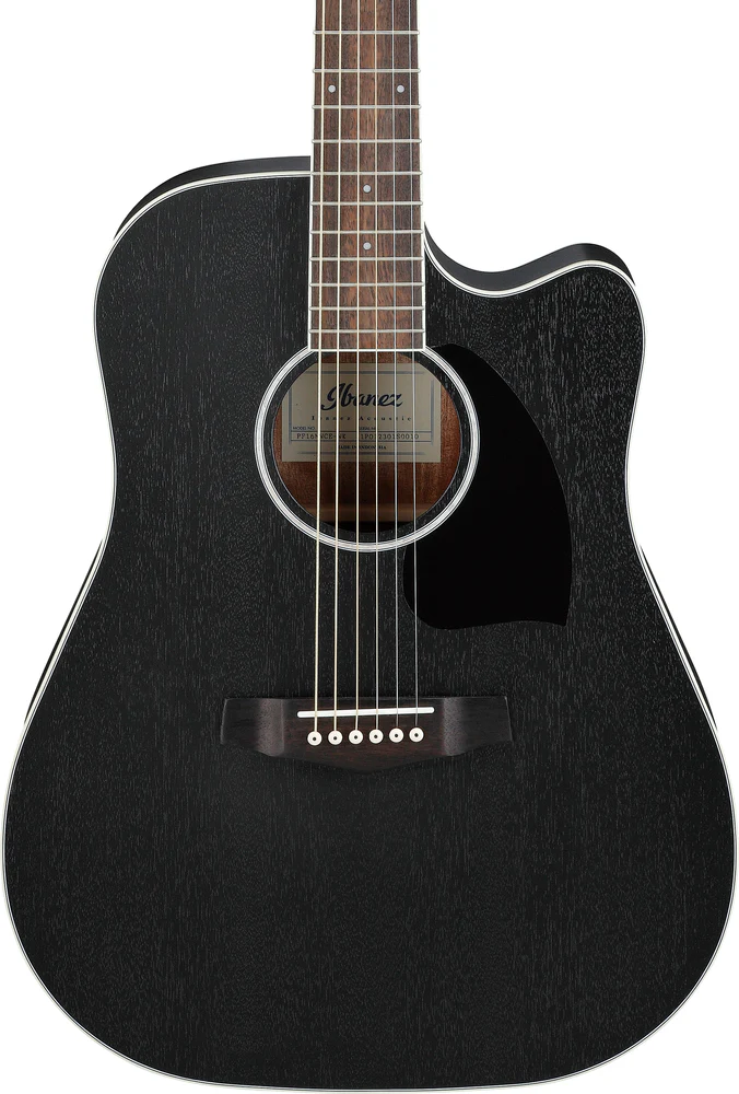 Ibanez PF16MWCEWK Electro Acoustic Guitar Weathered Black Open Pore - Image 3