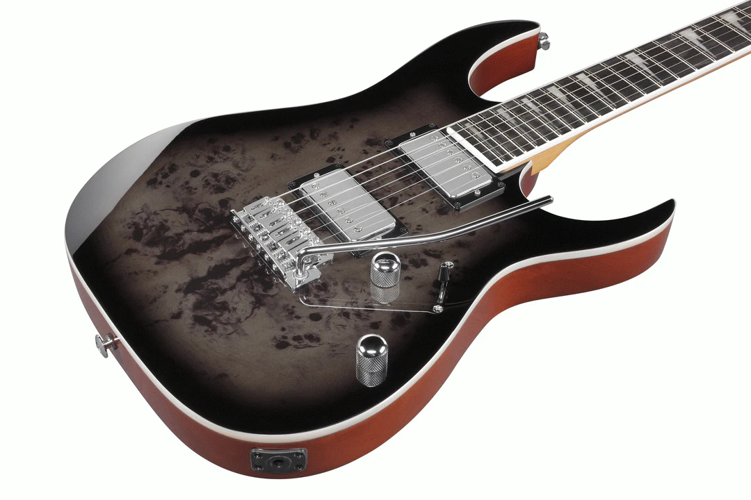 Ibanez RG220PA1 Transparent Brown Black Burst Electric Guitar - Image 4
