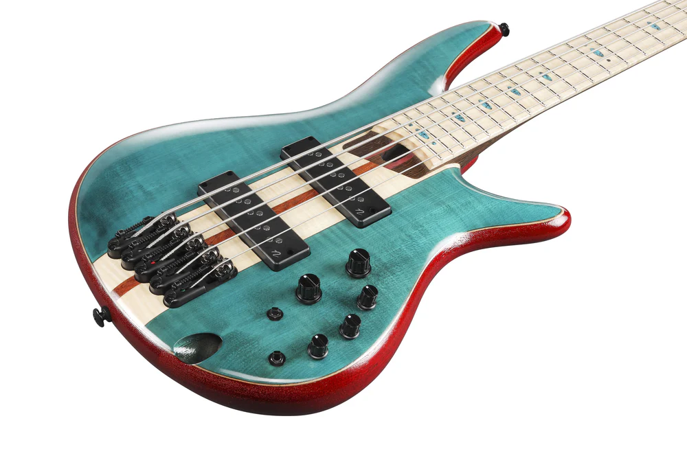 Ibanez SR1425BCGL 5 String Electric Bass Guitar Caribbean Green Low Gloss - Image 4