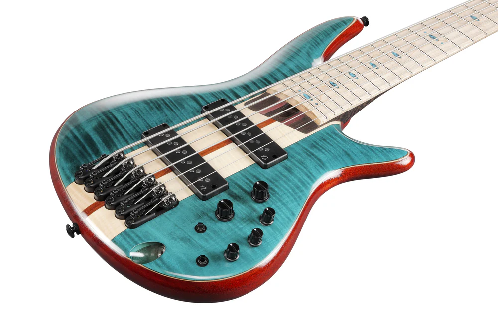 Ibanez SR1426BCGL 6 String Electric Bass Guitar Caribbean Green Low Gloss - Image 4
