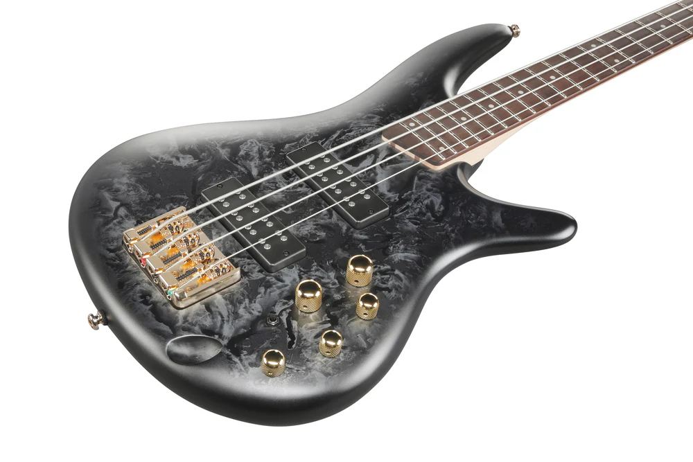 Ibanez SR300EDXBZM 4 String Electric Bass Guitar Black Ice Frozen Matte - Image 4
