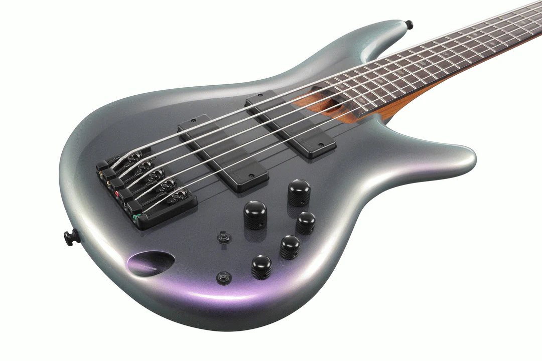 Ibanez SR505E Black Aurora Burst 5 String Electric Bass - Image 4