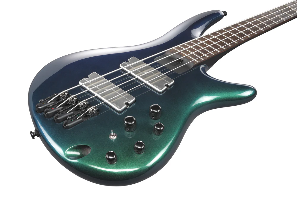 Ibanez SRMS720BCM 4 String Electric Bass Guitar Blue Chameleon - Image 3