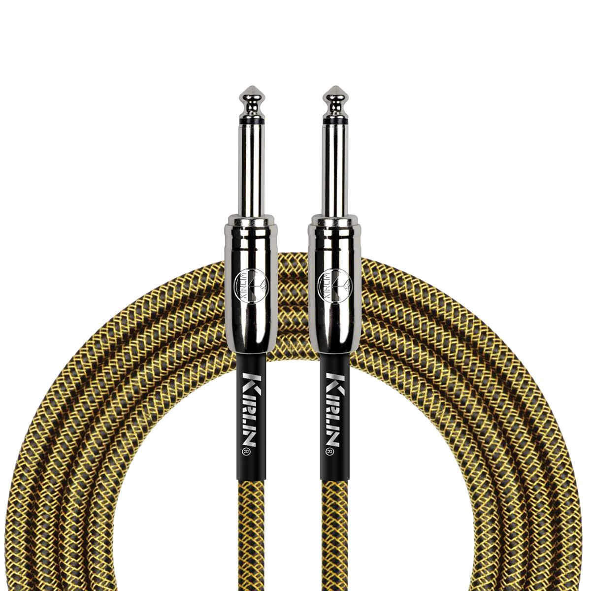Kirlin IWCC201BY 20ft Tweed Entry Woven Instrument Cable with Chrome Ends