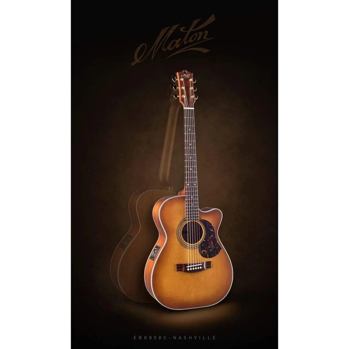 Maton Nashville Series EBG808C-NASHVILLE - Spruce Top, Blackwood Back & Sides - AP5 Pro Pickup - 808 with Cutaway - Image 4