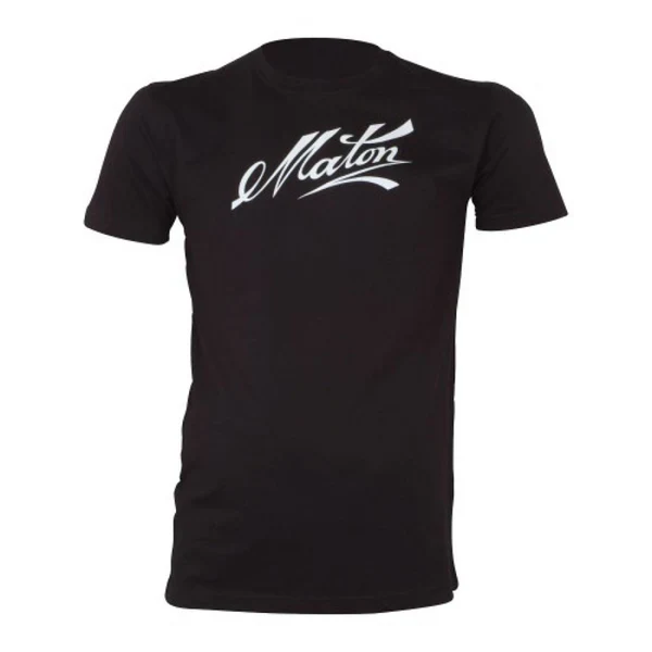 Maton Signature T-Shirt Medium (Black w White Logo)