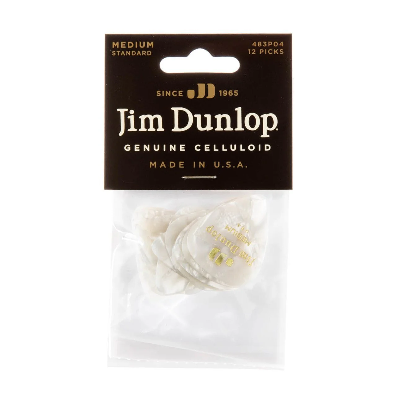 Jim Dunlop Medium Pick Player Pack Celluloid Classics 12 Pack