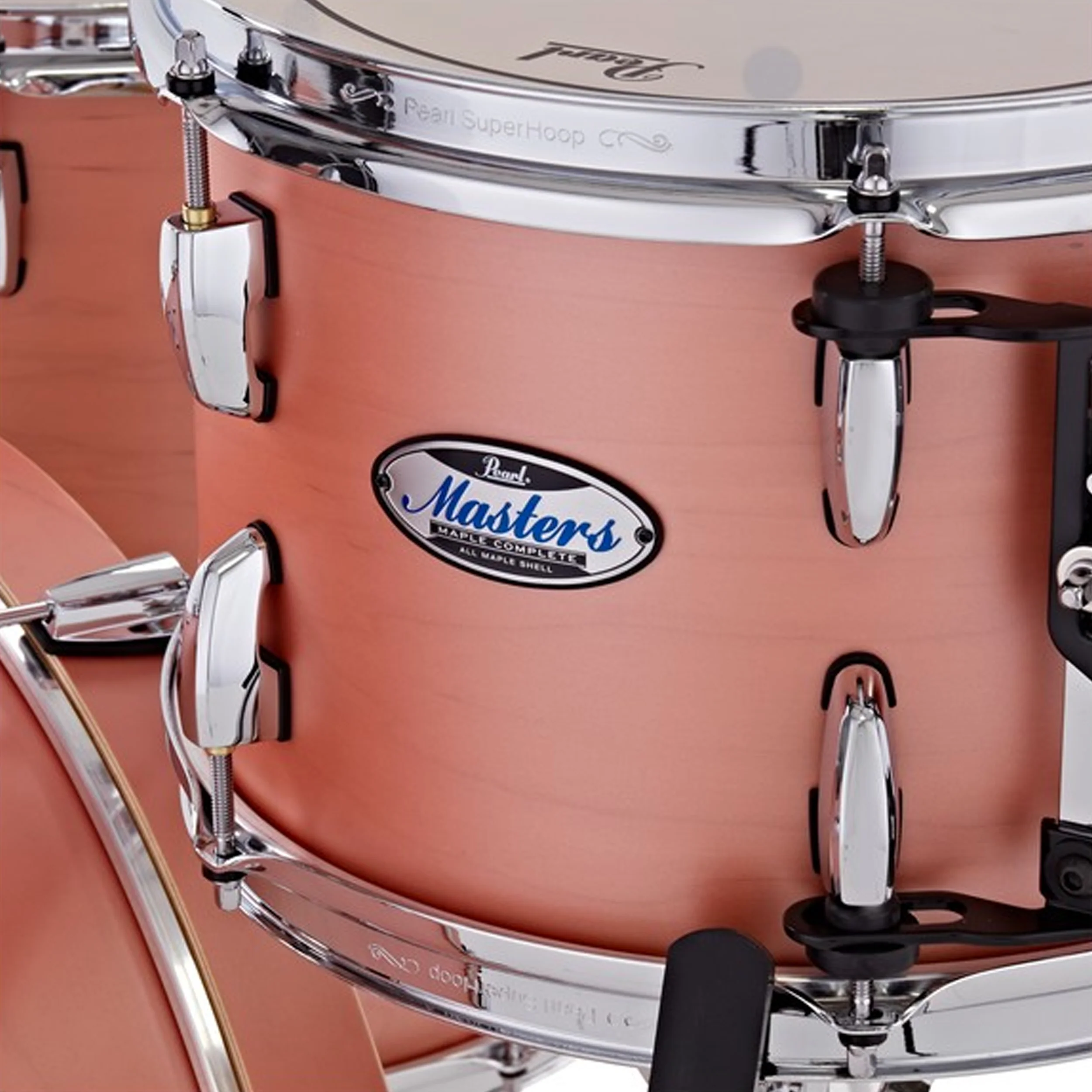 Pearl Masters Maple Complete 22 Inch Fusion Plus 4 Piece Shell Pack Satin Sakura Coral - Image 3
