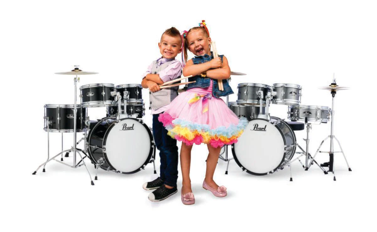 Pearl Roadshow Junior Pack With Hardware, Stool & Cymbals - Grindstone Sparkle - Image 4