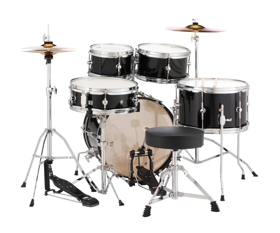 Pearl Roadshow Junior Pack With Hardware, Stool & Cymbals - Jet Black - Image 3