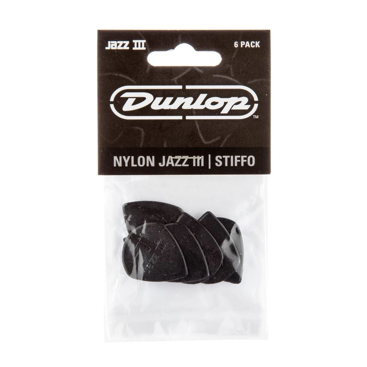 Jim Dunlop Pick Player Pack Black Stiffo Nylon 6 Pack