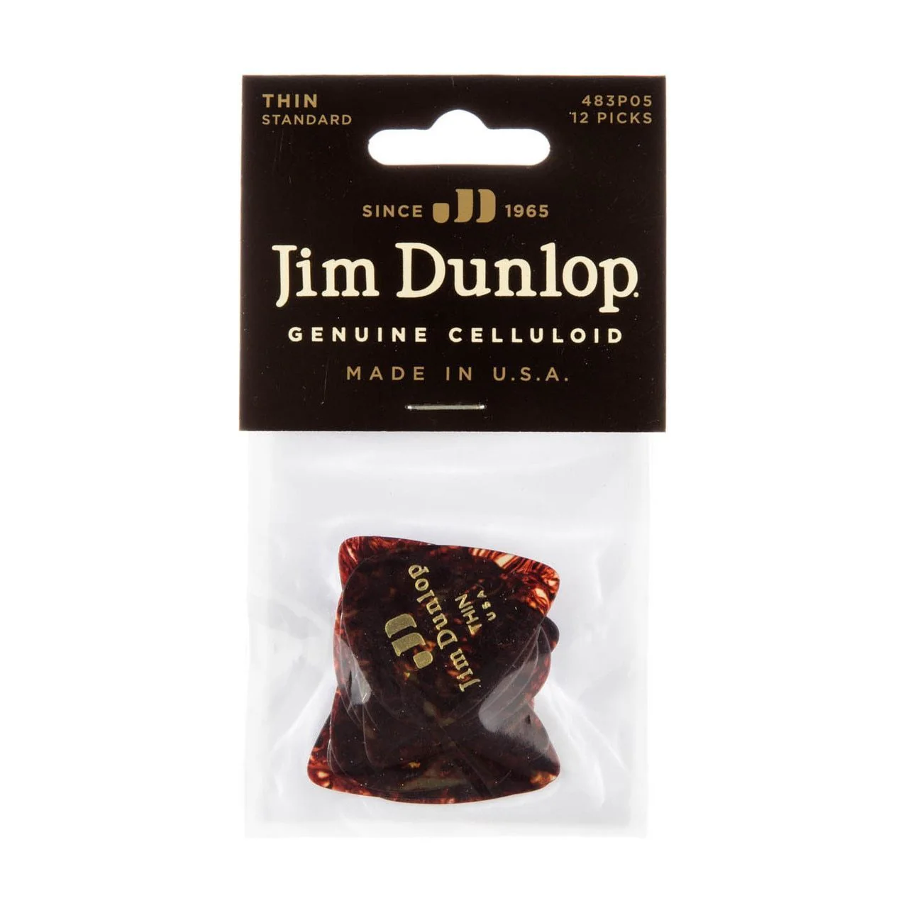 Jim Dunlop Picks Player Pack Shell Classics Thin 12 Pack