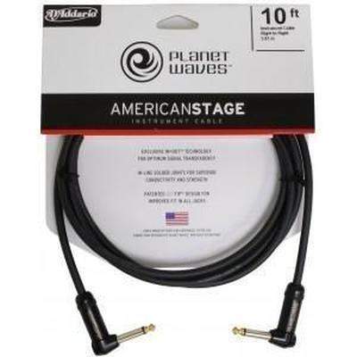 Planet Waves American Stage Instrument Cable Dual Right Angle 10 Feet