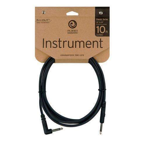 Planet Waves Classic Series Instrument Cable Right Angle Plug 10 Feet