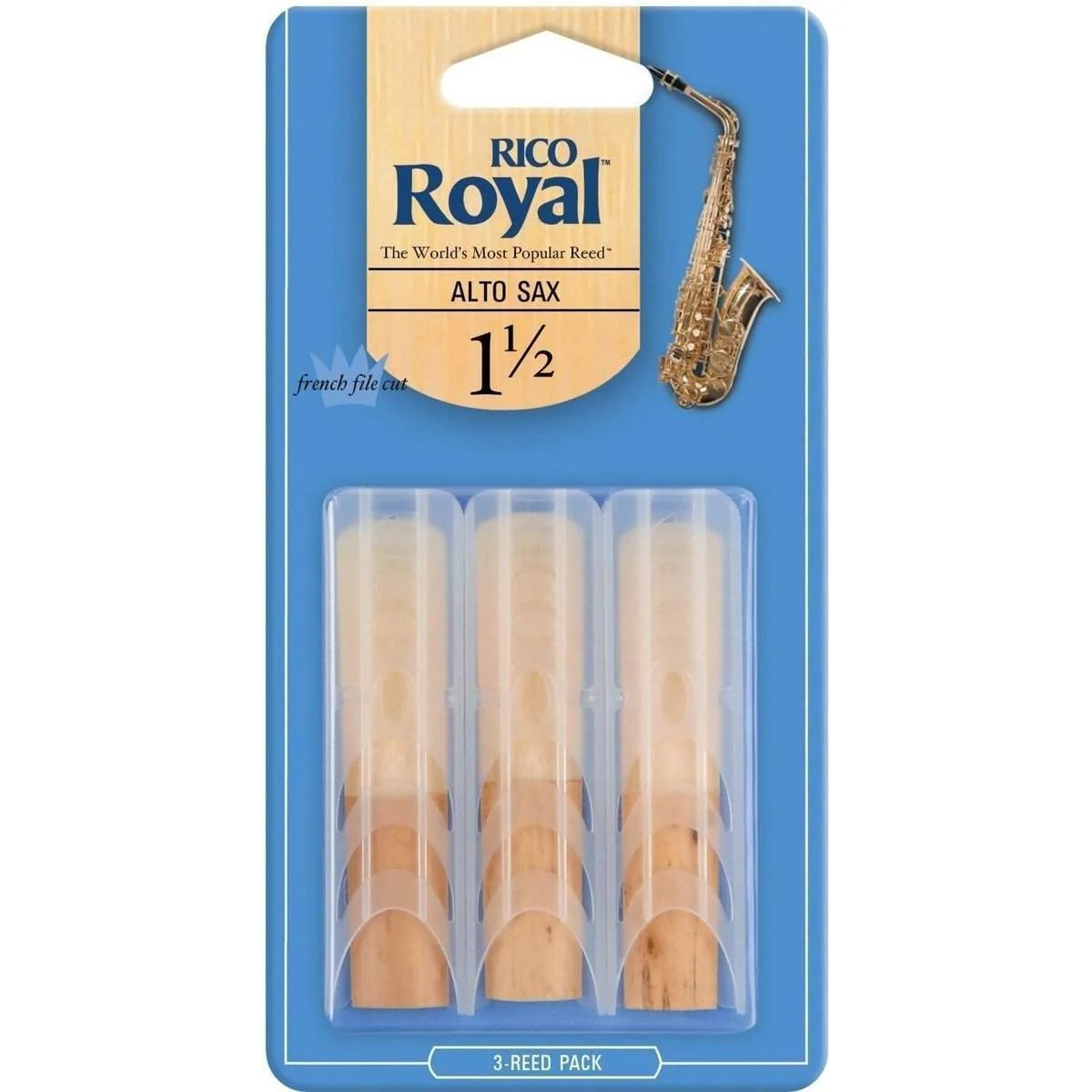 Rico Royal Alto Sax Reeds Strength 1.5 3 Pack