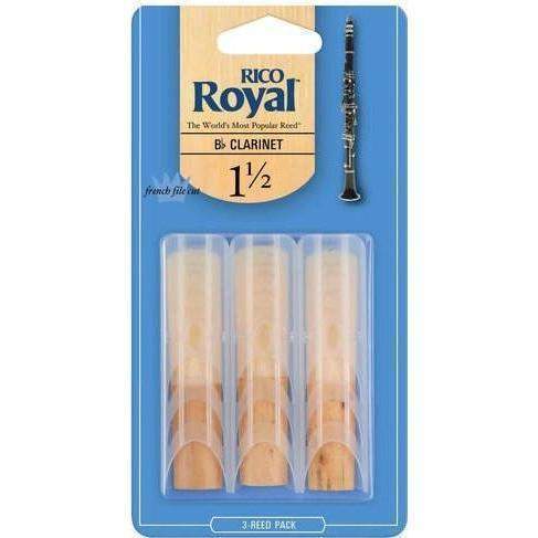 Rico Royal Bb Clarinet Reeds Strength 1.5 3 Pack