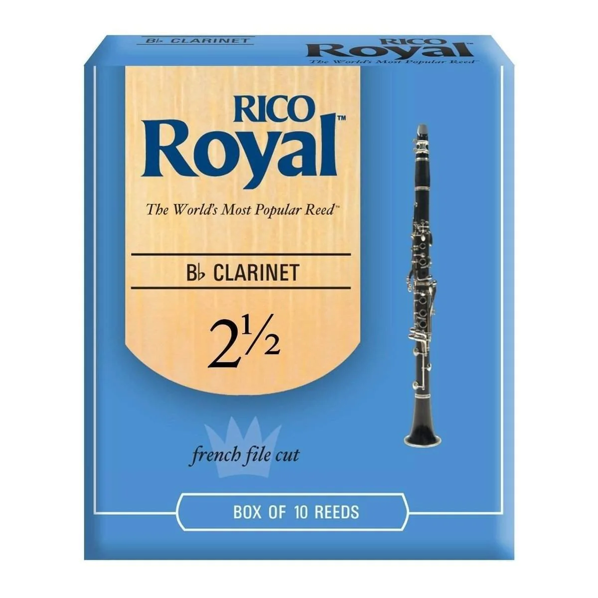Rico Royal Bb Clarinet Reeds Strength 2.5 10 Pack