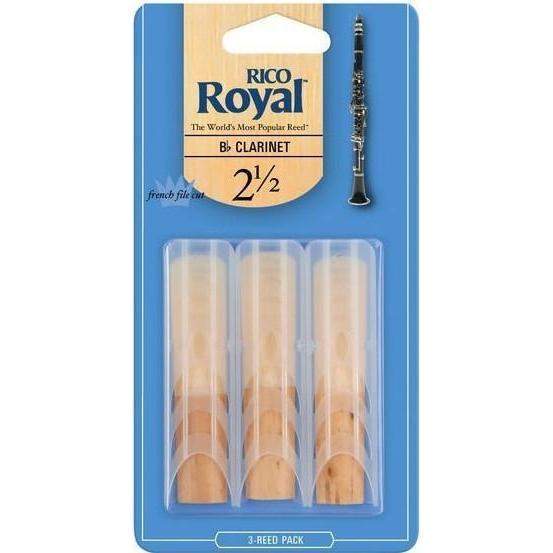 Rico Royal Bb Clarinet Reeds Strength 2.5 3 Pack