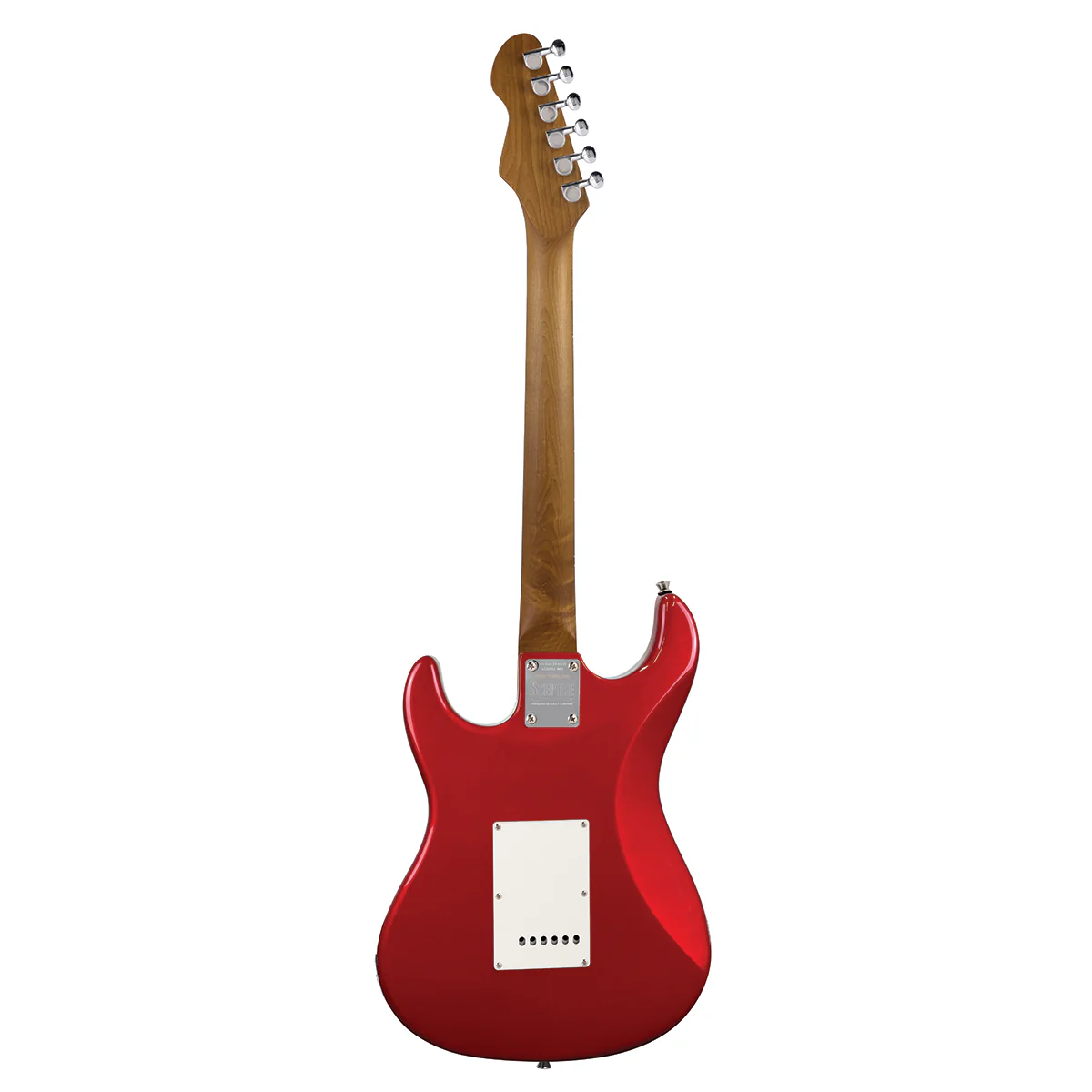 Sceptre Ventana Standard Double Cutaway Candy Apple Red SSS with Maple Board by Levinson - Image 2